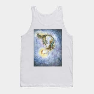 Deep Sea Moon Mermaid Fantasy Art Illustration Tank Top